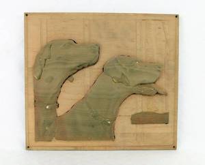 lot 21 image: Vintage Stanford Fenelle Wood Carved Formcraft Vacuum Form Print Mold Titled A Good Fair
