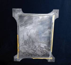 lot 8 image: Vintage Norman Rockwell Outward Bound Magnesium Embossing Plate