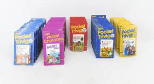 lot 108 image: Lot of 47 Vintage 1980s According to Hoyle Pocket Trivia Games and Charades