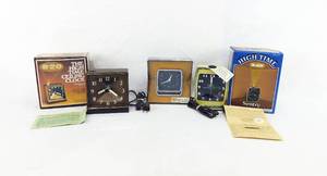 lot 115 image: Lot of 3 Vintage 1970s Alarm Clocks Including High Time and Contempra