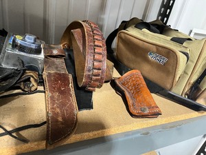 sport fishing bag   knife sheath   bow hunting stuff