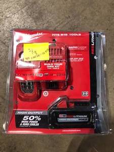Milwaukee M18 18-Volt Lithium-Ion HIGH OUTPUT Starter Kit with XC 8.0Ah Battery and Rapid Charger Customer Returns See Pictures