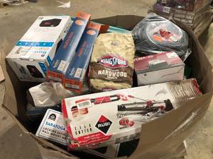 Gaylord of Assorted Hardware and Misc. Items Various Models and Conditions Customer Returns See Pictures