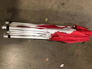Quick Pop Up Canopy Red   Customer Returns See Pictures
