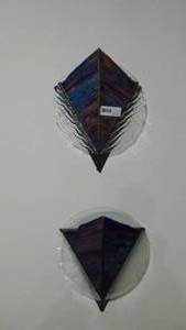 Pair of Handcrafted Stain Glass Wall Scones Purchased From North Dakota Museum Of Art