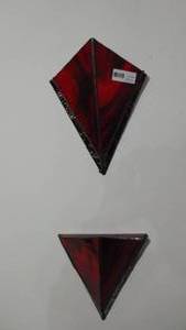 Pair of Handcrafted Stain Glass Wall Scones Purchased From North Dakota Museum Of Art