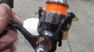 (2) Ice Fishing Rod and Reels with Pale