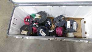 Large Box With Misc Rolls of Wire
