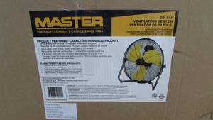 (2) Master 20 High Velocity Floor Fan