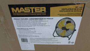 (2) Master 20 High Velocity Floor Fan