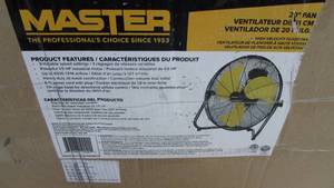 (1) Master 20 High Velocity Floor Fan