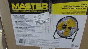 (2) Master 12 High Velocity Floor Fan