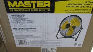 (2) Master 12 High Velocity Floor Fan