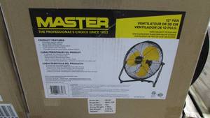 (2) Master 12 High Velocity Floor Fan