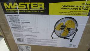 (2) Master 12 High Velocity Floor Fan