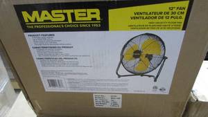 (2) Master 12 High Velocity Floor Fan