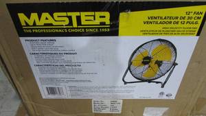 (2) Master 12 High Velocity Floor Fan
