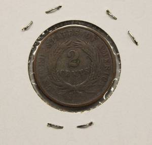 lot 8 image: 1864 Two Cent Piece