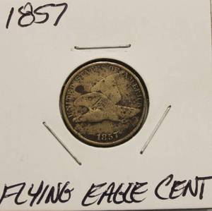 lot 21 image: 1857 Flying Eagle Cent