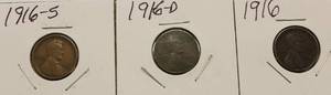 lot 28 image: 1916, 1916 - D & 1916 - S Wheat Back Pennies