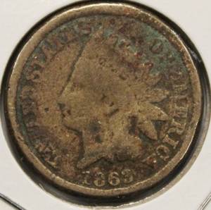lot 35 image: 1863 Indian Head Penny