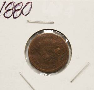 lot 39 image: Nice High Grade 1880 Indian Head Penny