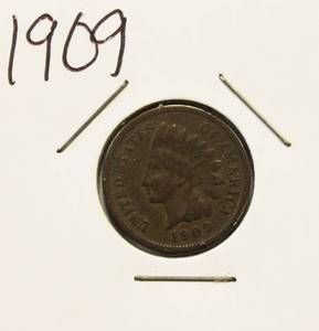 lot 54 image: Nice High Grade 1909 Indian Head Penny