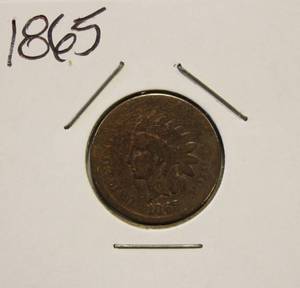 lot 55 image: 1865 Indian Head Penny