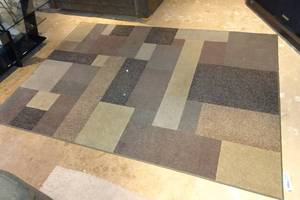 Block Pattern Area Rug - 5 x 7-12