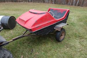 Vintage Ski-Doo Ski Boose Converted into Utility Trailer