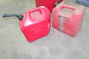 2 Large Plastic Gas Cans