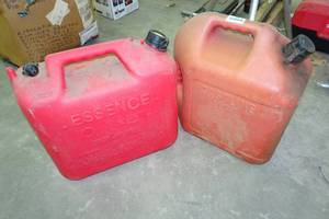 2 Large Plastic Gas Cans