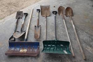 Assorted Shovels - Snow, Spade, Flat