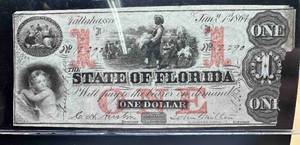 1864 $1 Bill from Florida