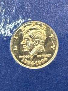 14kt Gold JFK Coin