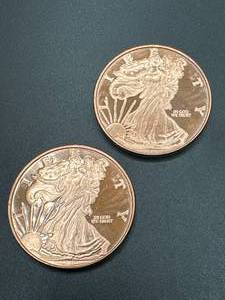 Lot of 2 .999 Investment Grade Copper Rounds