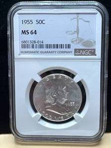 1955 Franklin Half Dollar MS64