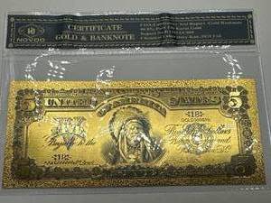 Gold Plated Banknote