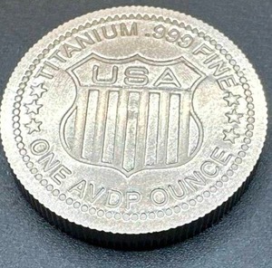 Pure .999 Titanium 1oz Round