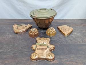 Collection Of Vintage Copper Molds