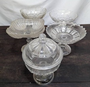 Five Glass Serving Items
