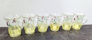 Set Of Six EAPG Glass Cups