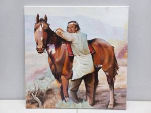 Roger Pickering Native American with Horse Art