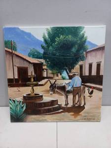 Roger Pickering Donkey at Water Fountain