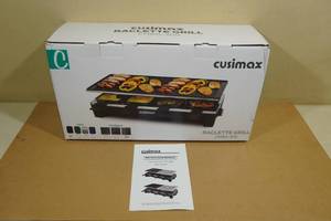 Cusimax Indoor Electric Grill with Non-Stick Plate and Grill Stone