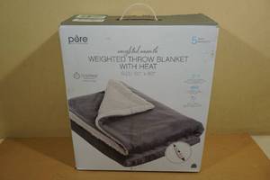 Weighted Warmth Heated Throw Blanket 50x60
