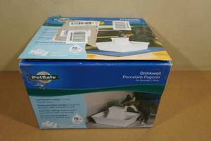 Drinkwell Porcelain Pagoda Pet Fountain -White