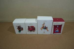 4 Hallmark Keepsake Christmas Ornaments -First Snow, Toyland Express