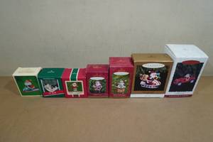 8 Hallmark Keepsake Christmas Ornaments -Santas Snow Getter & Sweet Surprise