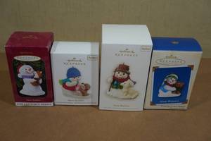4 Hallmark Keepsake Snow Buddies Christmas Ornaments